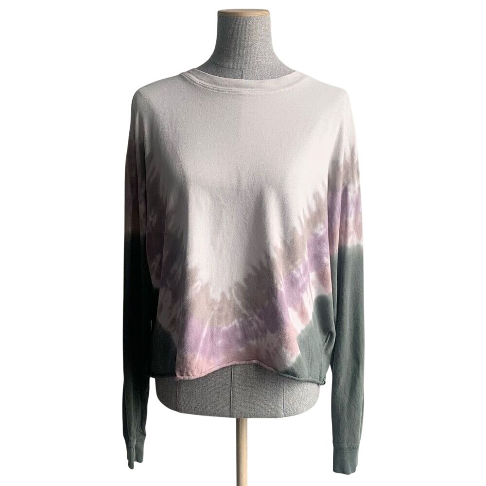 DAYDREAMER Tie Dye Crew Neck Lightweight‎ Long Sleeve Dolman Top